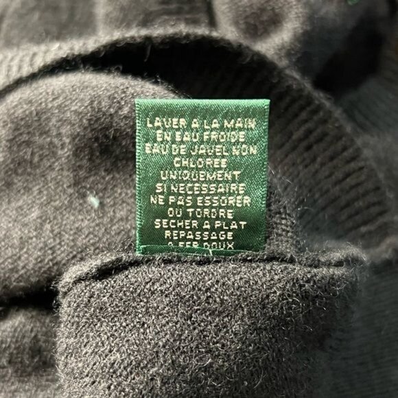 Ralph Lauren Black Cashmere Sweater with Shoulder Buttons - Picture 7 of 7